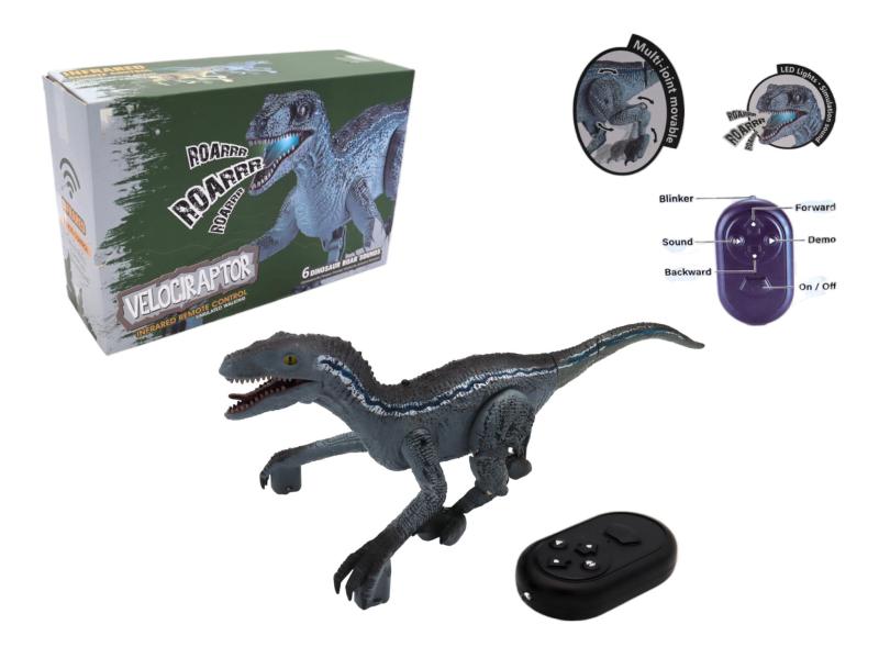 ANIMAL DINO 34CM R/C S/L (velociraptor)