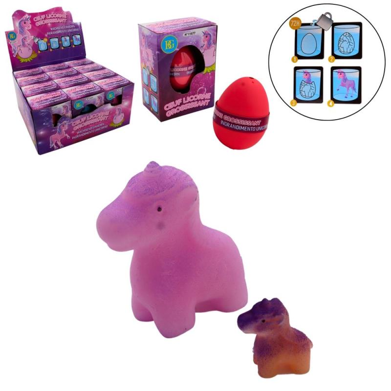 OEUF GROSSISSANT LICORNE 6CM