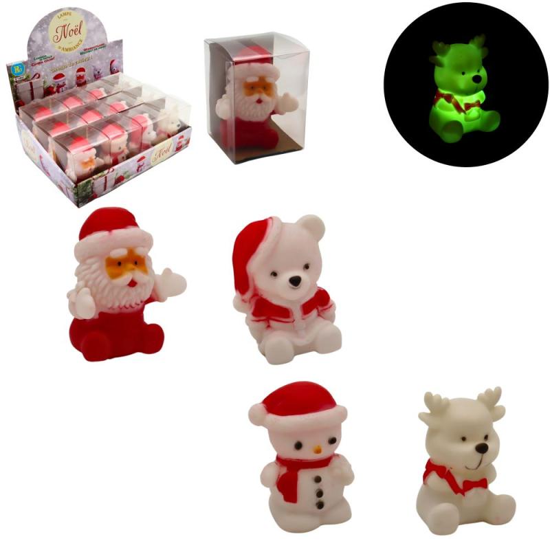 LUMINEUX VEILLEUSE SUJET NOEL 8CM
