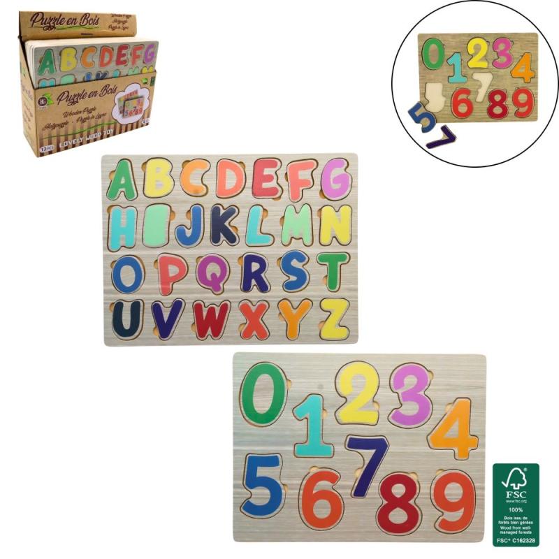 PUZZLE BOIS LETTRE/CHIFFRE