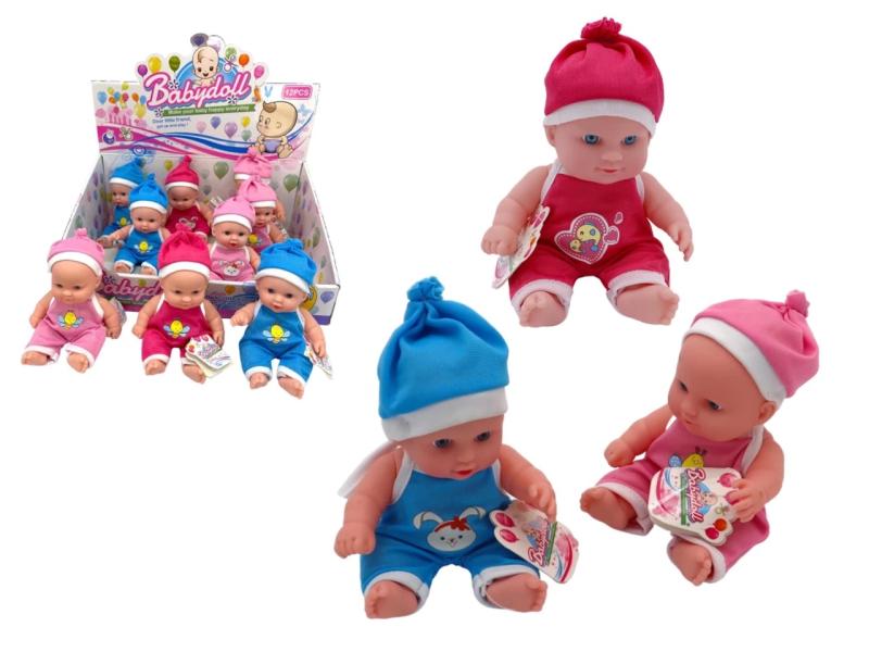 POUPEE BEBE VINYL 19CM BONNET (baby doll)