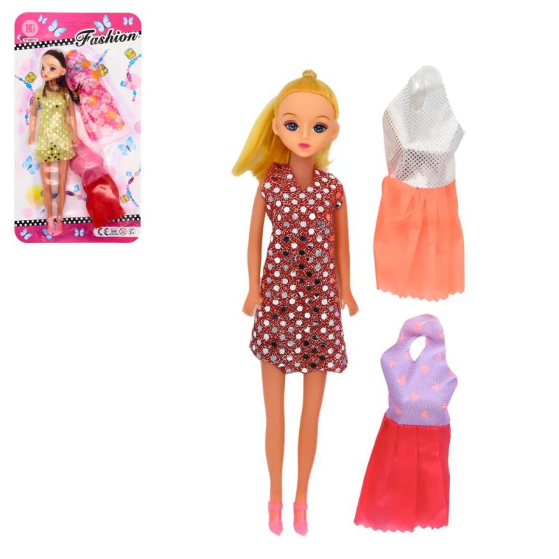 POUPEE 27CM + 2 ROBES