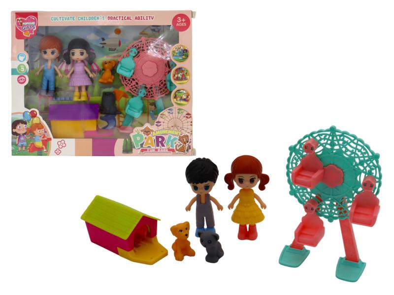 POUPEE + CHIEN + MANEGE (roue)