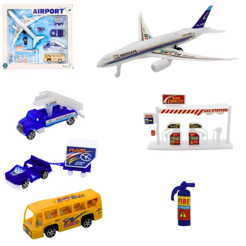 AVION DE LIGNE SET AEROPORT 8PCS