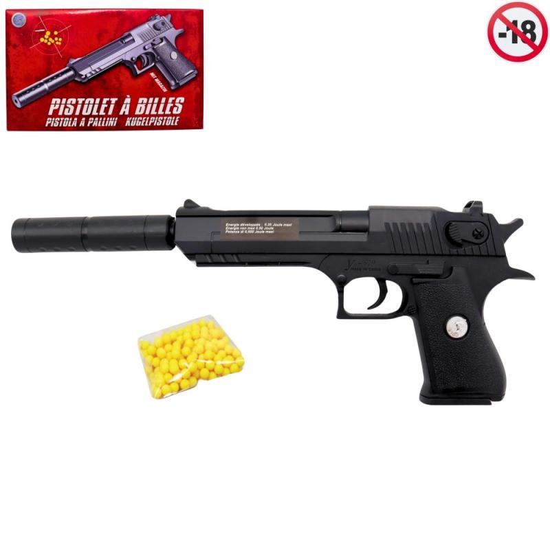 PISTOLET BILLES 23.5CM + SILENCIEUX 50781