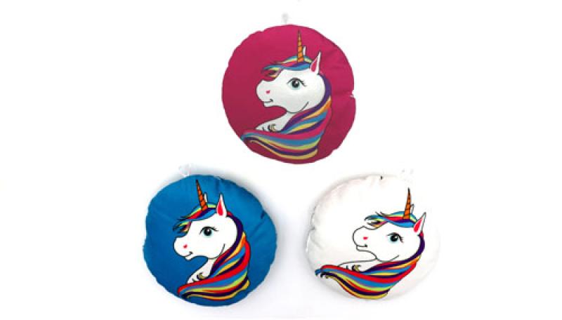 PELUCHE COUSSIN LICORNE 22CM