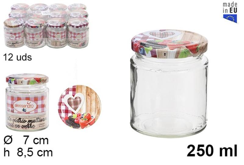 POT EN VERRE 250ML couvercle fruit