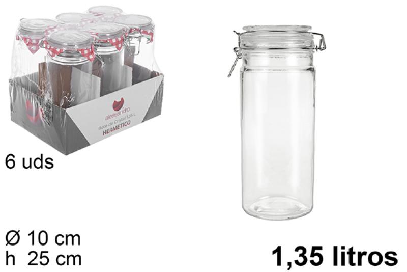 POT EN VERRE HERMETIQUE 1.35L