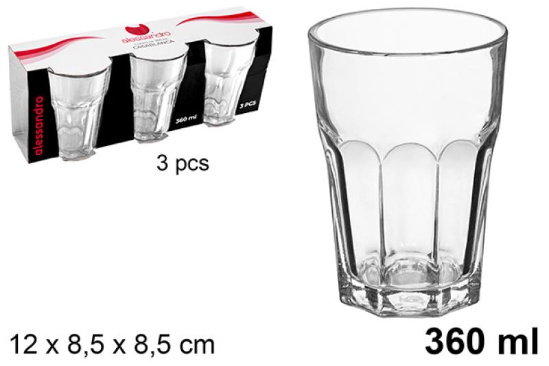 VERRE A EAU 360ML X3