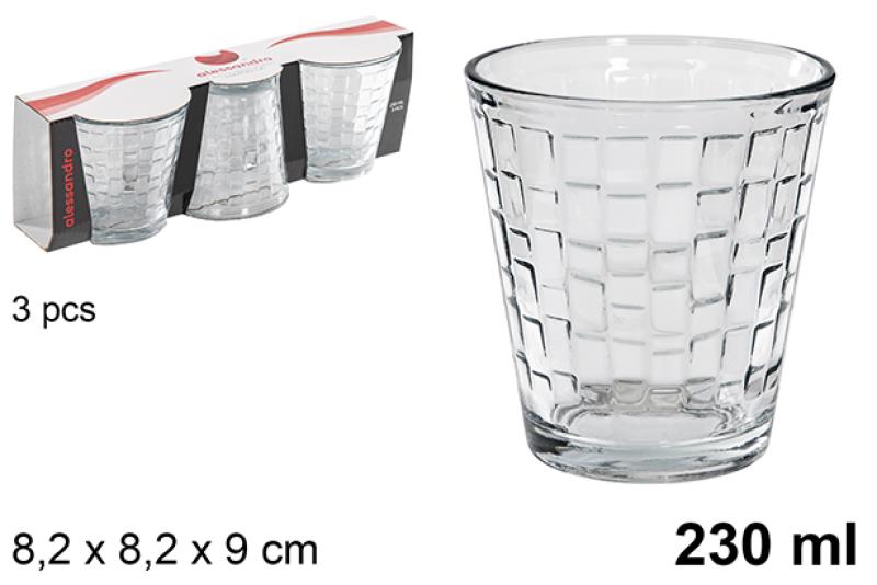 VERRE A EAU 230ML X3 MARSELLA
