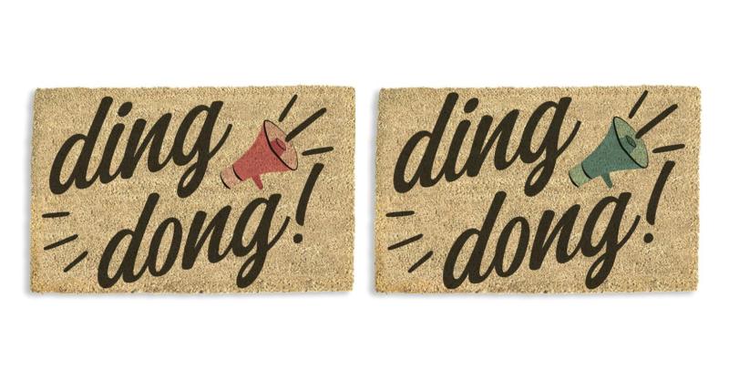 TAPIS PAILLASSON 'ding dong'