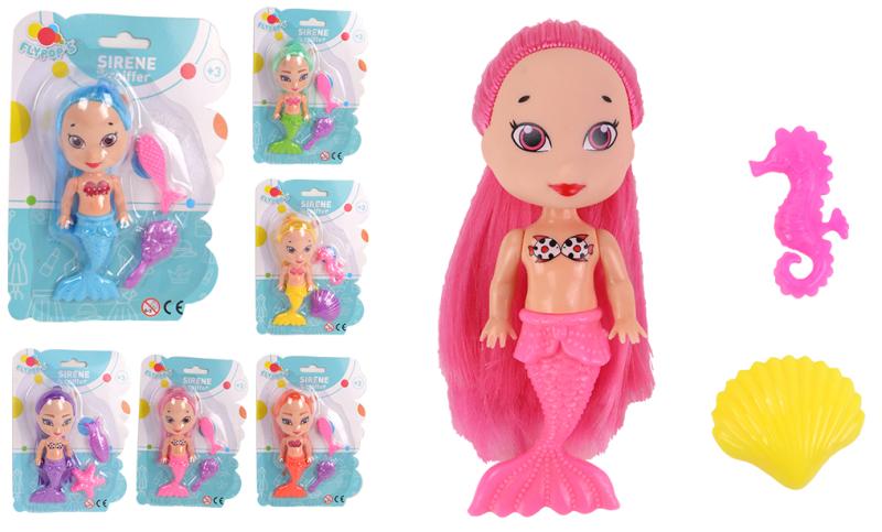 POUPEE SIRENE A COIFFER (15CM + ACC)