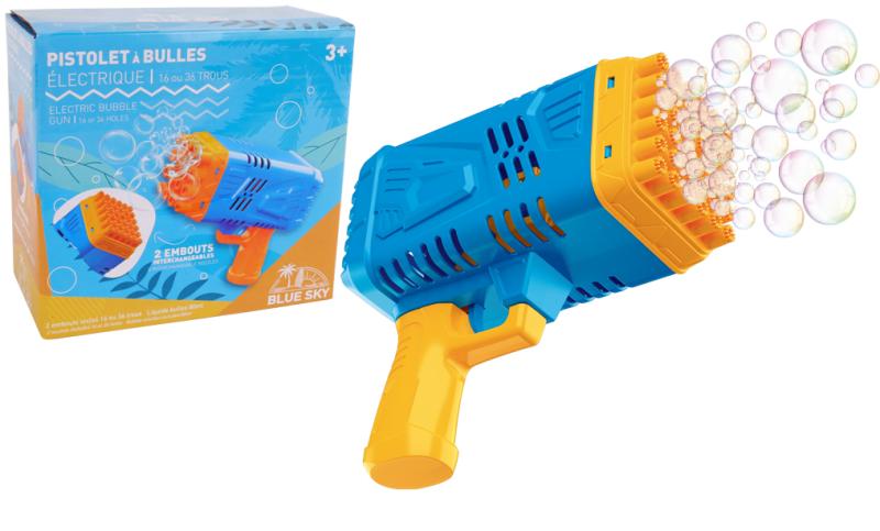 PISTOLET A BULLES ELECTRIQUE 15 CM - 16 et 36 trous