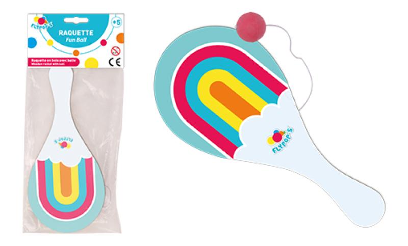 MINI RAQUETTE + BALLE BOIS 23CM