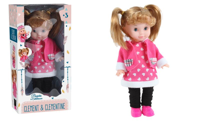 POUPEE CLEM NATTES 25CM