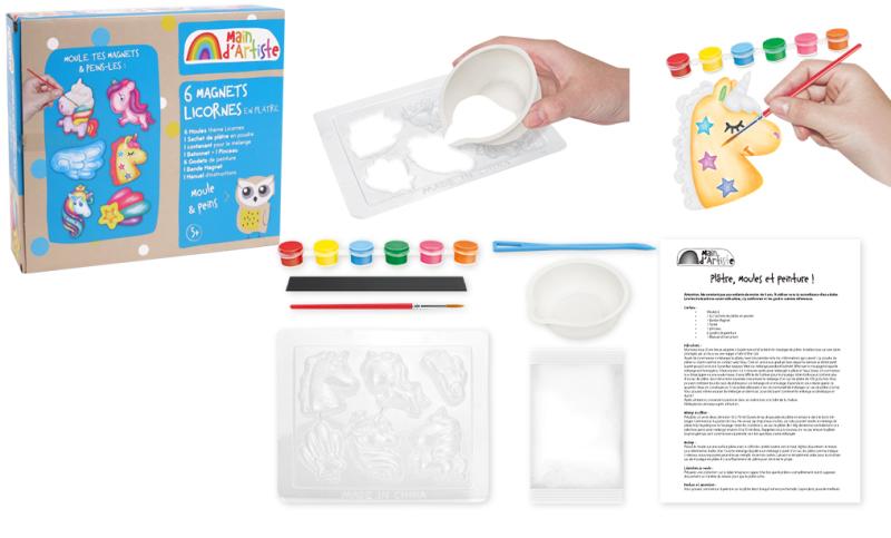 KIT LICORNE PLATRE + MOULES + PEINT