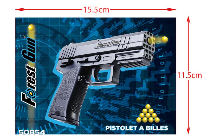 PISTOLET BILLES 15CM 50854