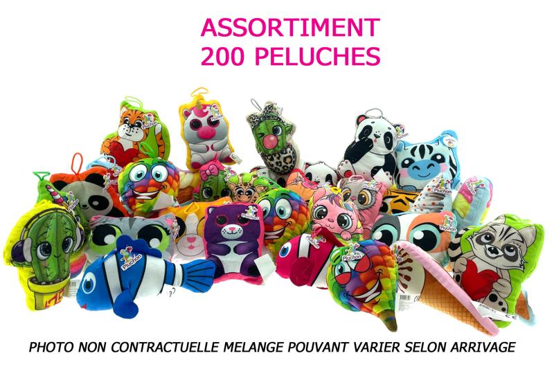 ASSORTIMENTS PELUCHE 200PCS