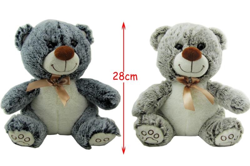 PELUCHE OURS ASSIS H28CM 2COL