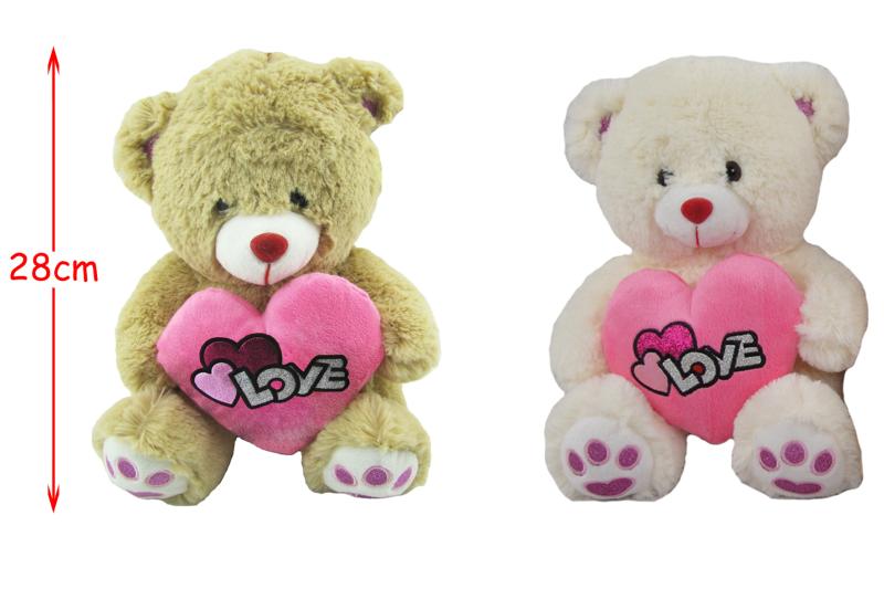 PELUCHE OURS COEUR LOVE H28 2C