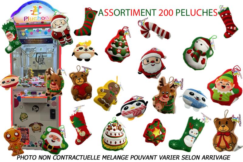 ASSORTIMENTS PELUCHE 200PCS NOEL
