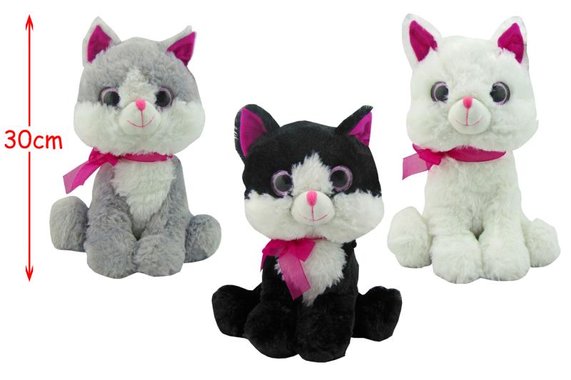 PELUCHE CHAT ASSIS H30 3COL