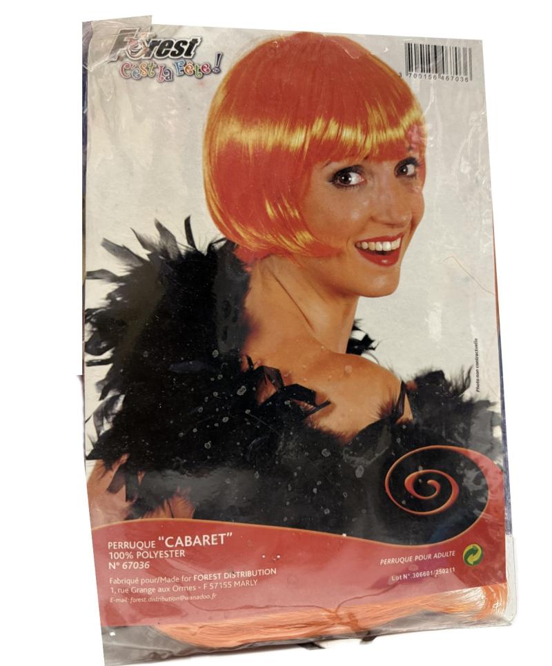 PERRUQUE CABARET ORANGE