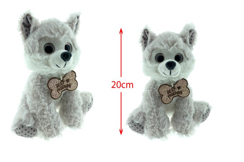 PELUCHE HUSKY ASSIS H20CM