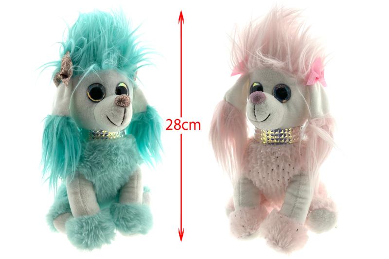 PELUCHE CANICHE H28CM 2COL