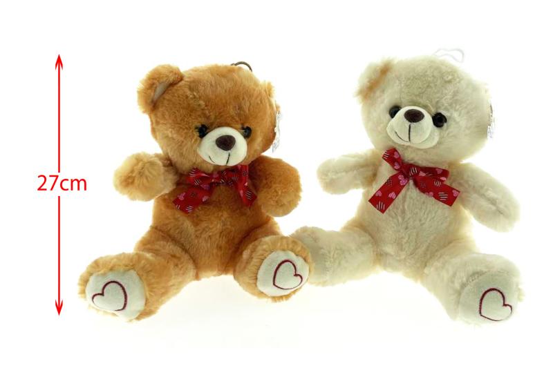 PELUCHE OURS FLOT H27 2COL