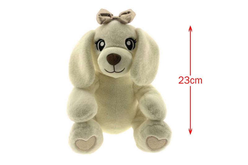 PELUCHE CHIEN FLOT H23CM