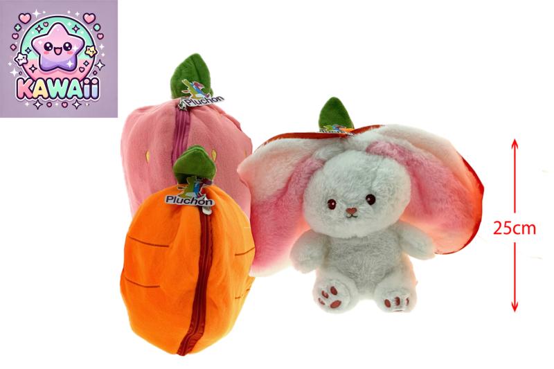 PELUCHE LAPIN FRUIT 2 ASS H25