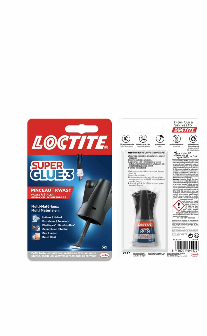 COLLE LOCTITE SUPER GLUE BRUSH PINCEAU 5G