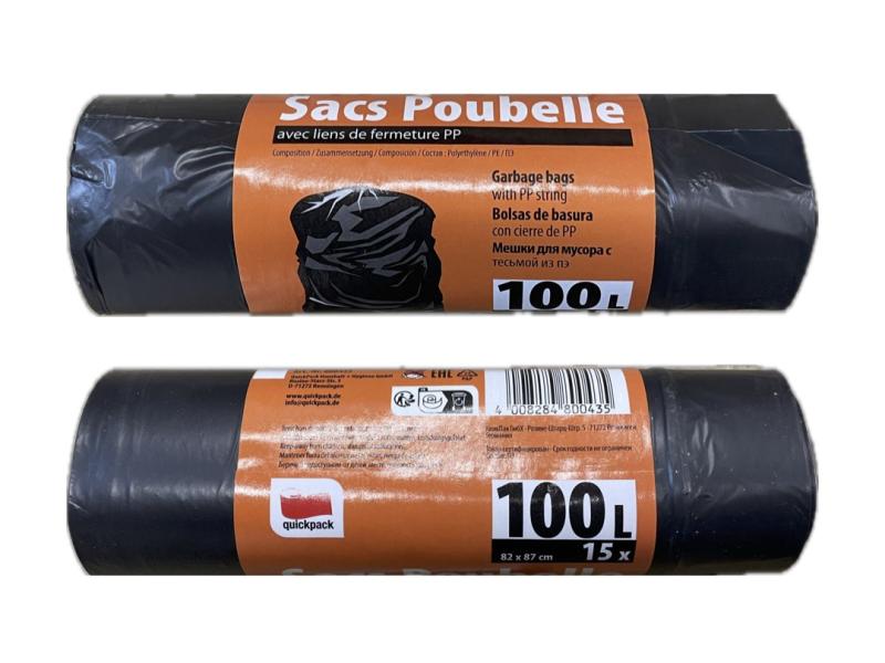 SAC POUBELLE 100L X15PCS quick