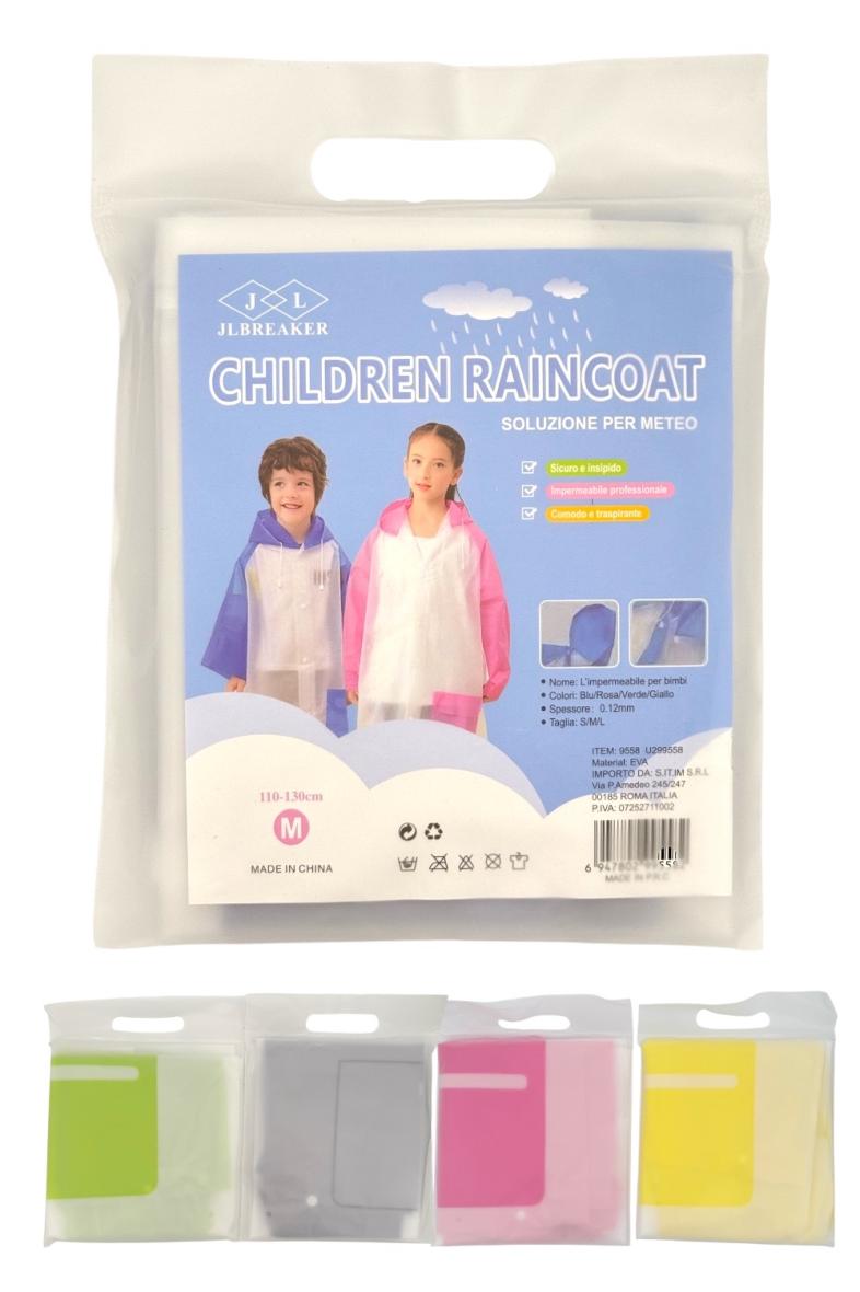 PONCHO Pluie Enfant S/M/L (90/110-110/130-130/145cm)