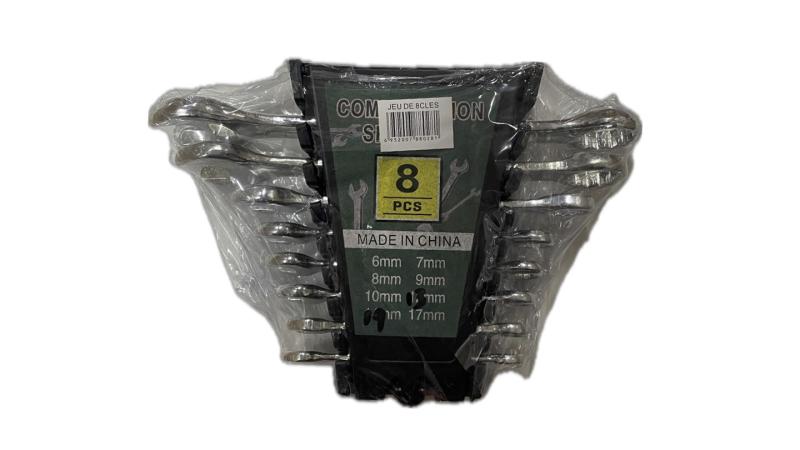 JEU DE 8 CLES PLATES 6-19MM