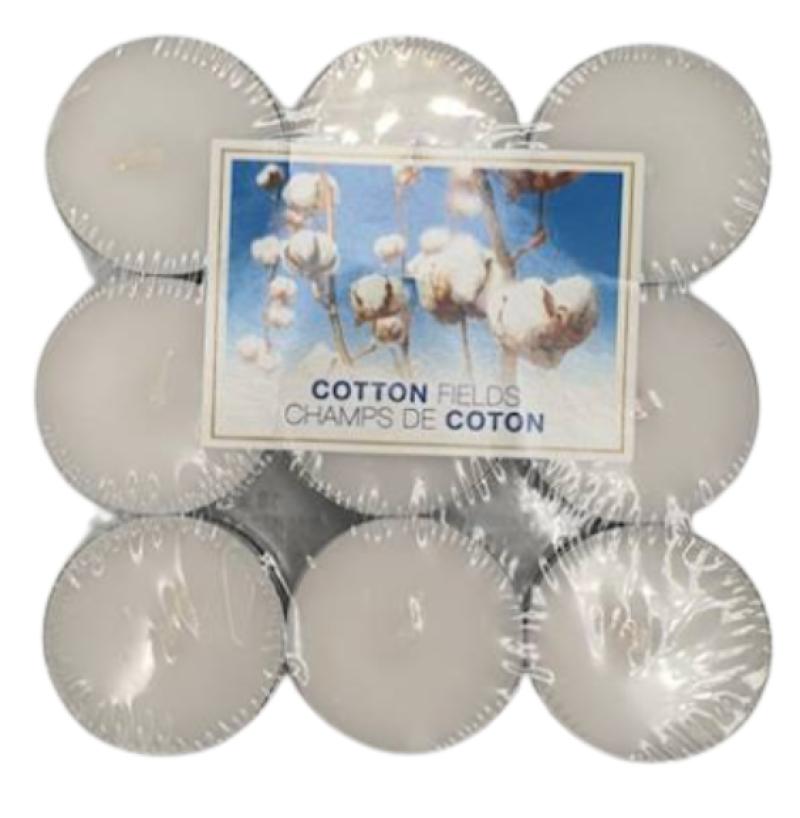 BOUGIE CHAUFFE PLAT parfumé X18 blanc coton