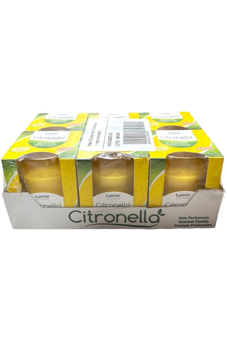 BOUGIE + POT VERRE PARFUME CITRONNELLE