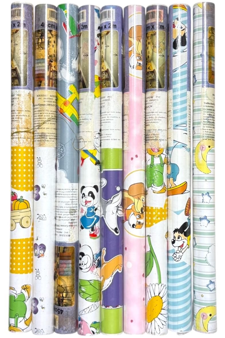 ROULEAU ADHESIF 45X200CM Motif Enfant Mix