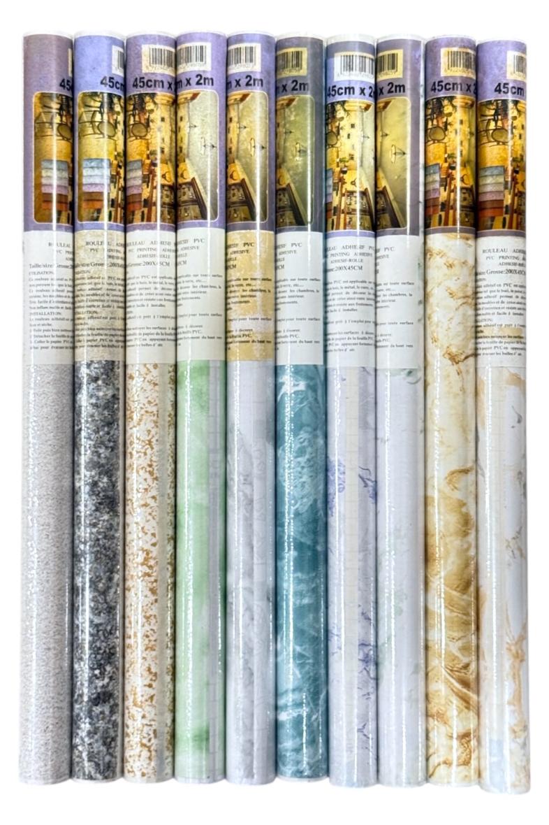 ROULEAU ADHESIF 45X200CM Motif Marbre Mix
