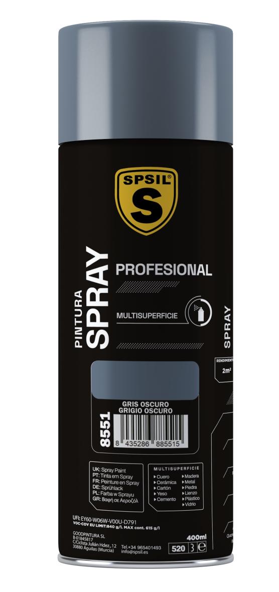 PEINTURE SPRAY 400ML SPSIL 8551 Gris
