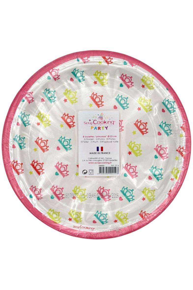 ASSIETTE en CARTON 23CM X8PCS Princesse