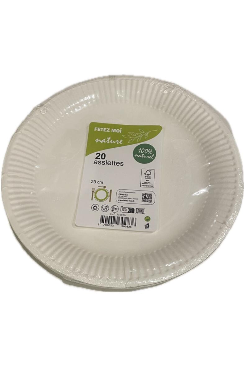 ASSIETTE BLANC 23CM X20