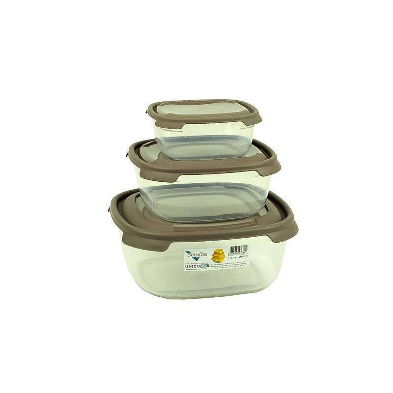 BOITE X3PCS (0.4/1/2L) CARRE (ean 36862 unico)