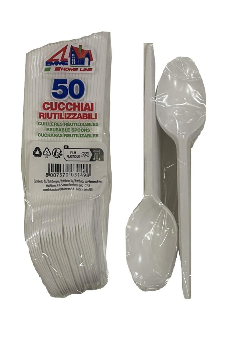 CUILLERE REUTILISABLE X50 BLANC