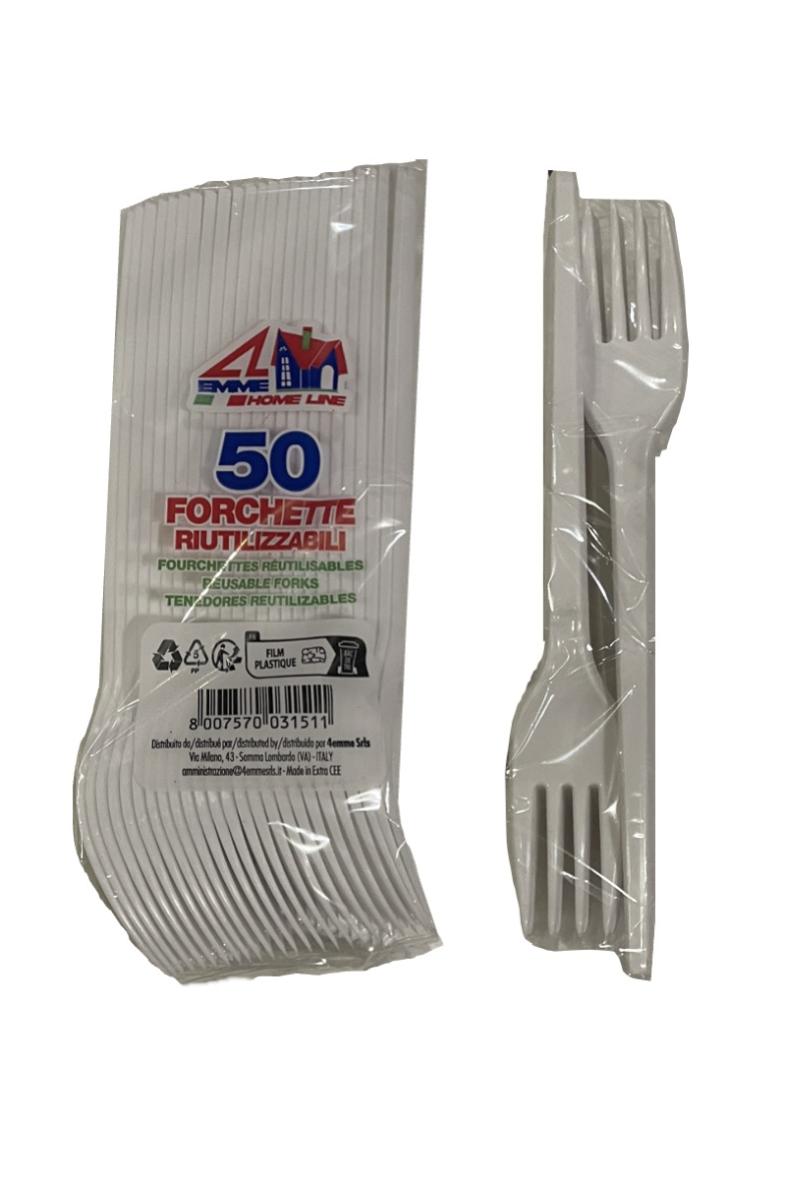 FOURCHETTE REUTILISABLE X50 BLANC