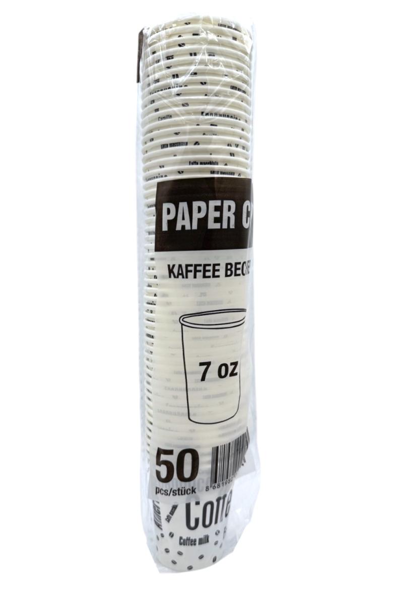 GOBELET EN CARTON X50 7OZ 210ML BLANC avec dessin