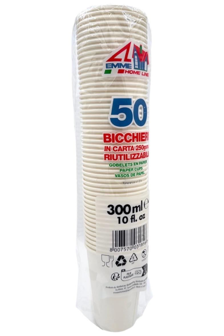 GOBELET EN CARTON X50 300ML BLANC