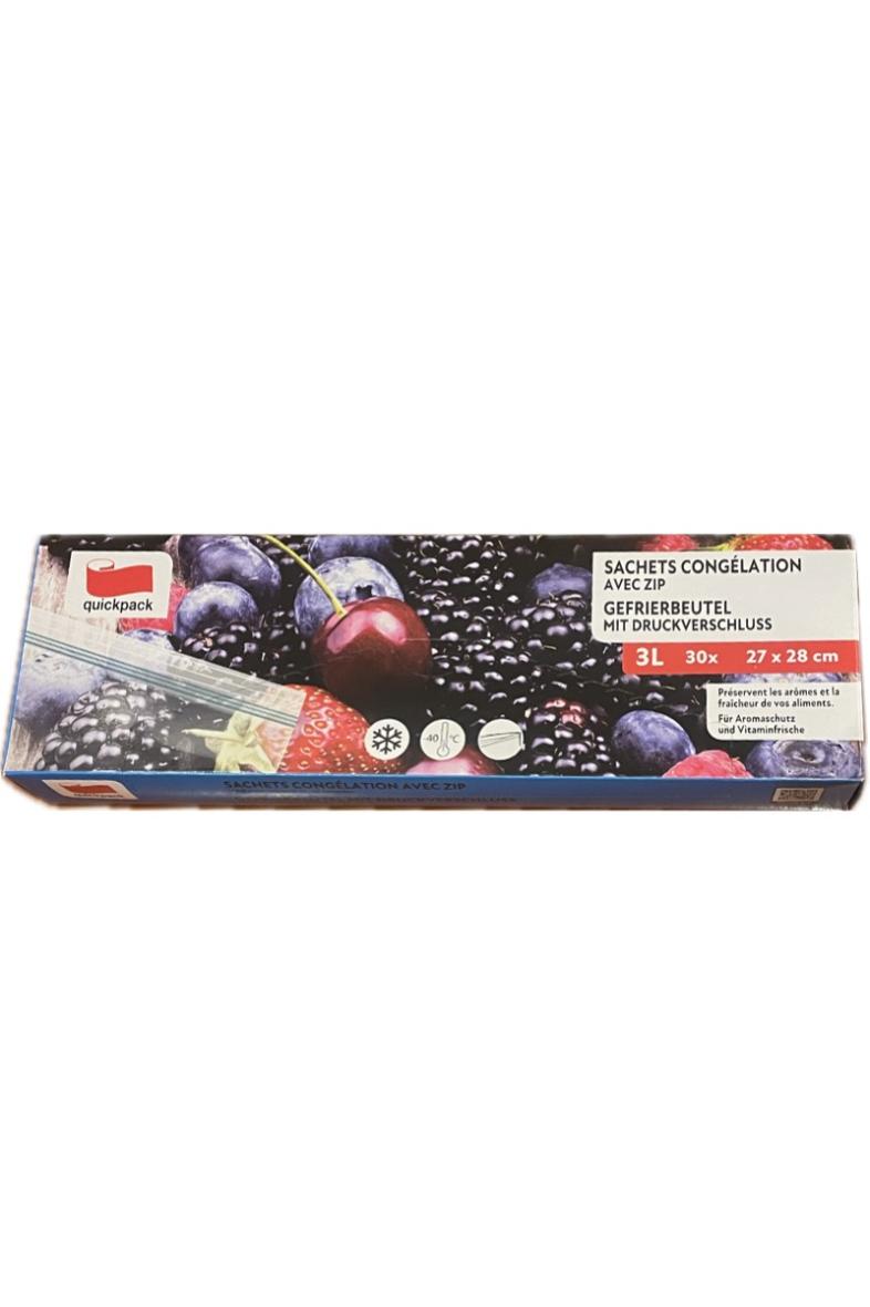 SACHET CONGELATION REFERMABLE 3L X30PCS