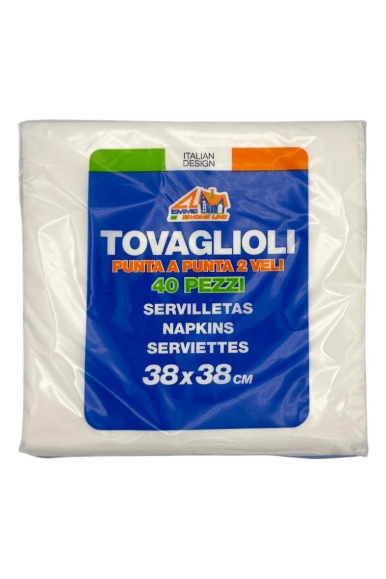 SERVIETTE X40 38X38 BLANC